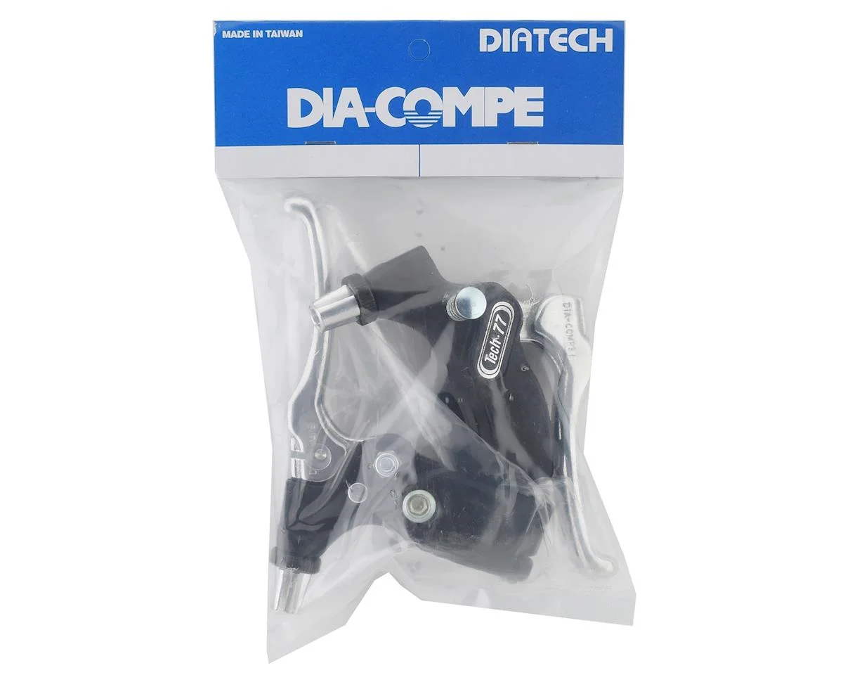 Dia-Compe Tech 77 Brake Levers (Black/Silver) (Pair) - view 2